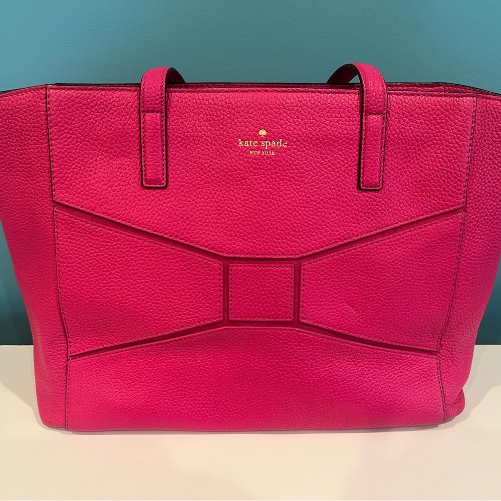 Kate Spade Bridge Place Francisca Pink flamingo Bow Tote